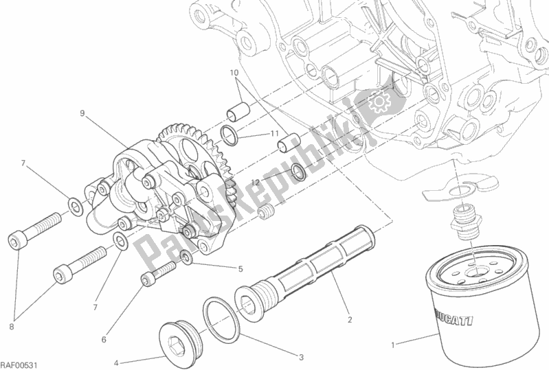 Todas las partes para Filtros Y Bomba De Aceite de Ducati Scrambler Icon Thailand 803 2015